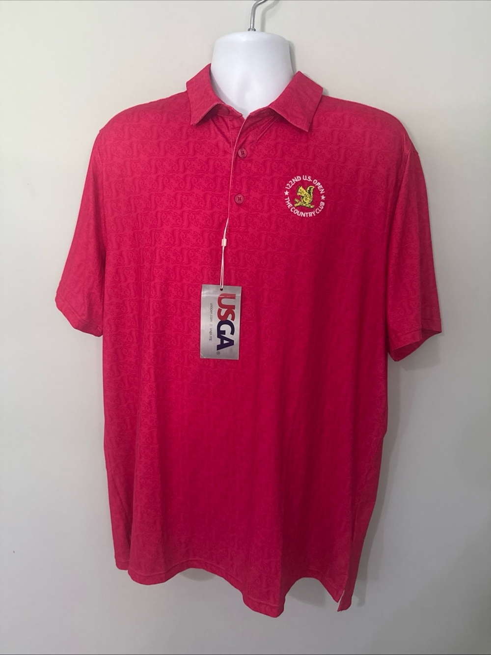 USGA Red Short-Sleeve Polo - Classic Golf Shirt